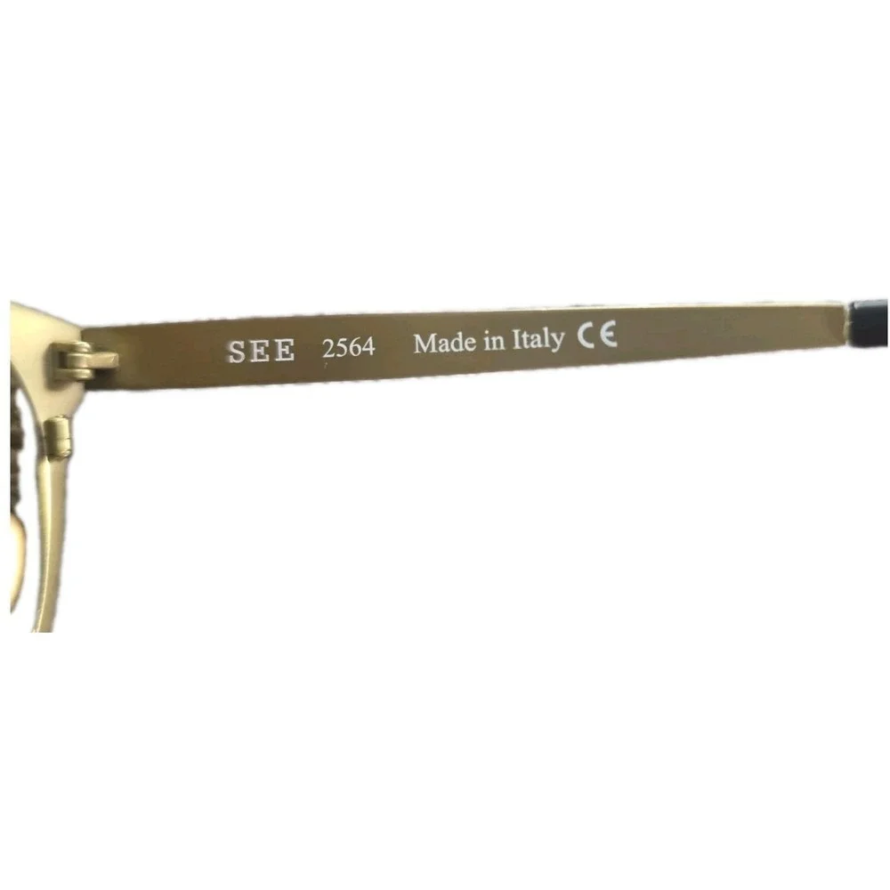 Authentic SEE Eyewear Model 2564 MatteGold Titanium GlassesSunglass Frames ITALY